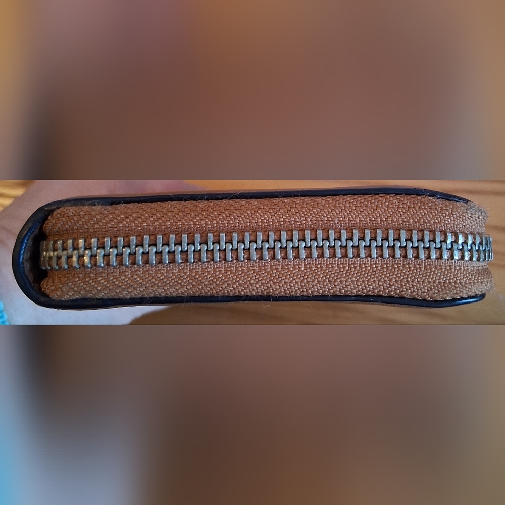 Euc Leatherology Windsor Caramel Tan Full Grain Zip Around Quiet Luxury Wallet — image 7 of 8